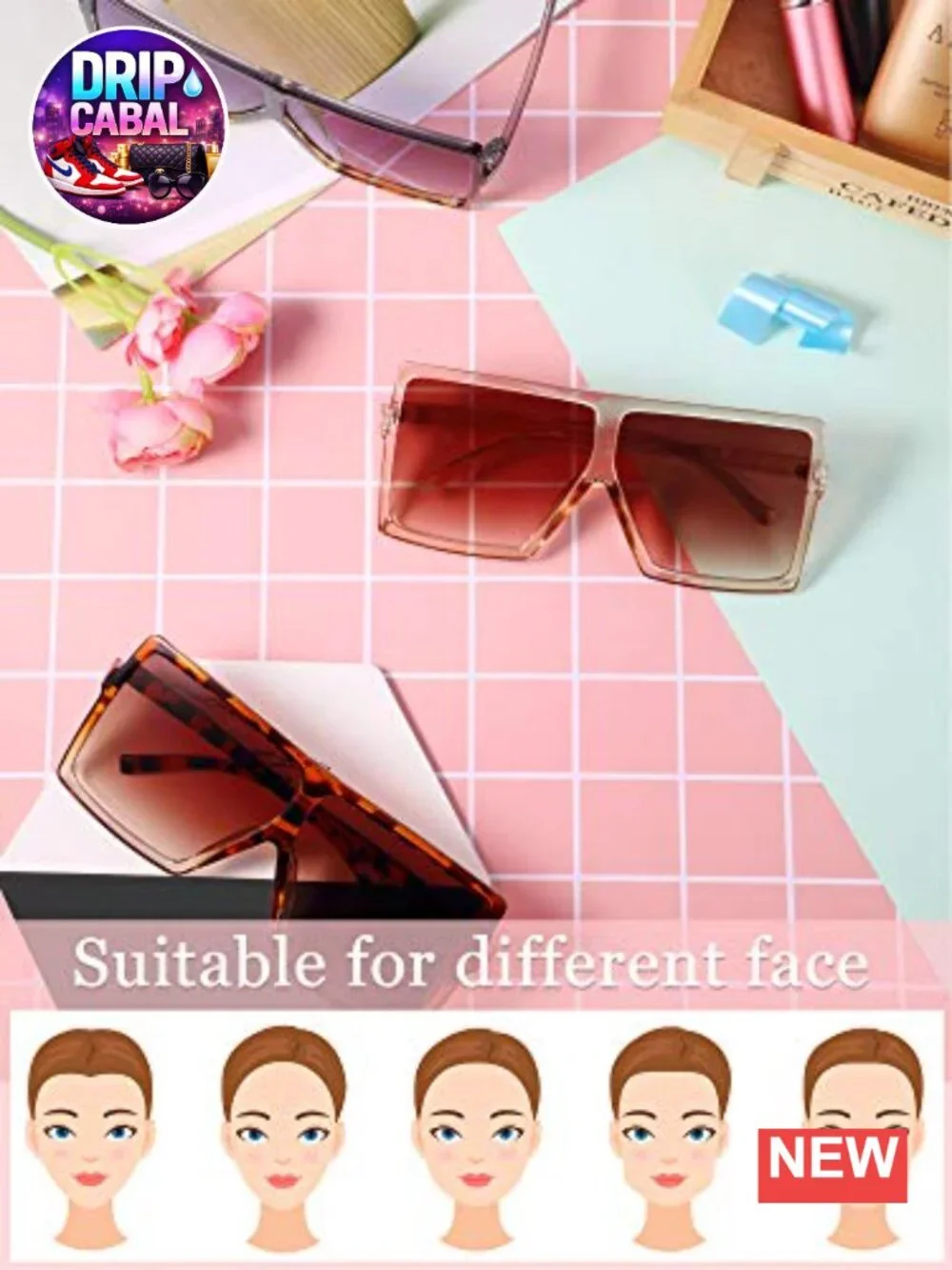 6 Oversized Square Sunglasses for Women - Fashion Shades